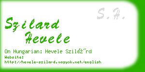 szilard hevele business card